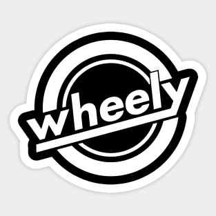 Wheely Logo White, Back Sticker